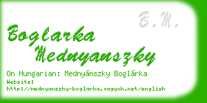boglarka mednyanszky business card